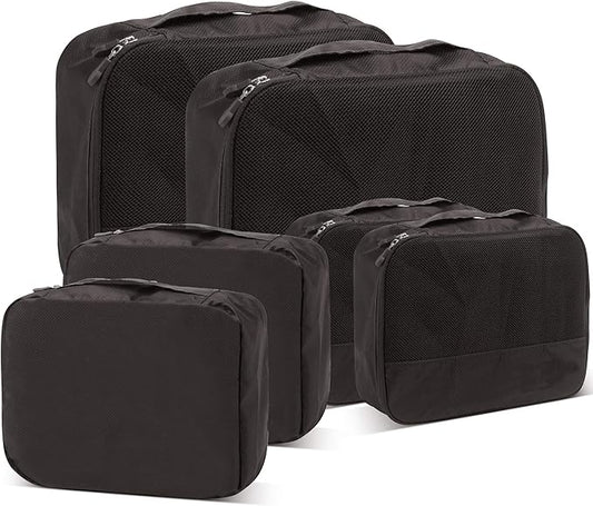 DoubleTrip Packing Cubes for Suitcases Carry on Luggage Organizer 6 Set Travel Accessories Lightweight Storage Bag Space Saver Clothes Pouch Large