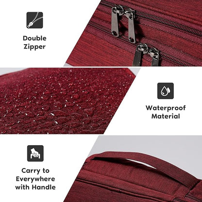 OrgaWise Electronics Organizer, Electronic Accessories Bag Travel Cable Organizer Three-Layer for iPad Mini, Kindle, Hard Drives, Cables, Chargers