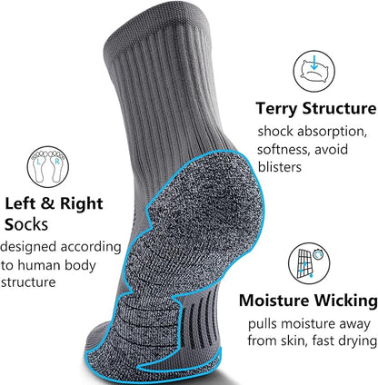 CWVLC Cushioned Compression Sport Quarter Socks for Men Women Youth