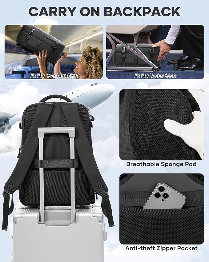 coofay Vacuum Backpack Travel with Pump Vacpack Travel Backpack with Vacuum System Mochila de Viaje Compresion al Vacio Easyvacpack Airbag Backpacks for Traveling Carry on Luggage