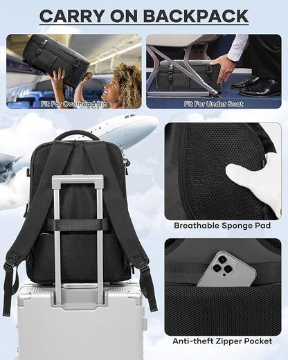 coofay Vacuum Backpack Travel with Pump Vacpack Travel Backpack with Vacuum System Mochila de Viaje Compresion al Vacio Easyvacpack Airbag Backpacks for Traveling Carry on Luggage