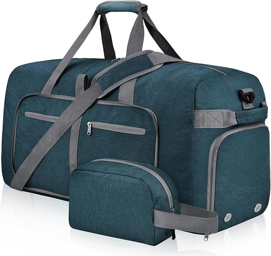 Felipe Varela Duffle Bag with Shoes Compartment and Adjustable Strap,Foldable Travel Duffel Bags for Men Women,Waterproof Duffel Bags