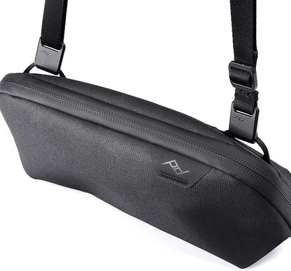 Peak Design Small Tech Pouch, Black, Electronics Organizer for Travel or Everyday Carry, Origami-Style Storage, Cable Pass-Through, Weatherproof Recycled Nylon, Gear Carry Bag for Men and Women
