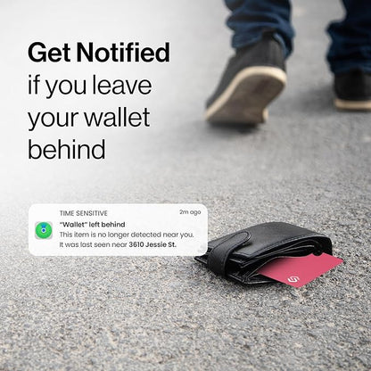 SPOTMINDERS Apple MFi Certified Credit Card Wallet Tracker PRO (iOS Only) Works with Apple Find My Rechargeable Tracking Card Gifts for Women IP68 0.07in Slim iPhone Item Finder for Luggage Tags Purse