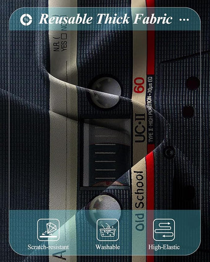 Slohif Luggage Cover for Suitcase Tsa Approved Protector - Luggage Sleeve Large Suit Case Cover Travel Stretch Baggage Case Protective Washable Fit 28-30 Inch Black Tape L