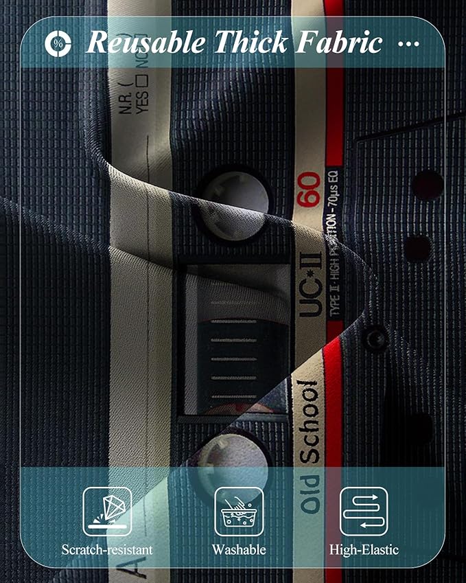 Slohif Luggage Cover for Suitcase Tsa Approved Protector - Luggage Sleeve Large Suit Case Cover Travel Stretch Baggage Case Protective Washable Fit 31-32 Inch Black Tape XL