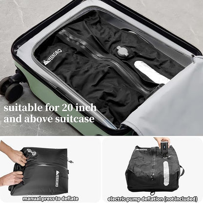 Vacuum Bags for Travel, Professional IP67 Reusable Vacuum Compression Bags for Travel Suitcases and Backpack, Durable Space Saver Bag (2 PACK, No Pump)