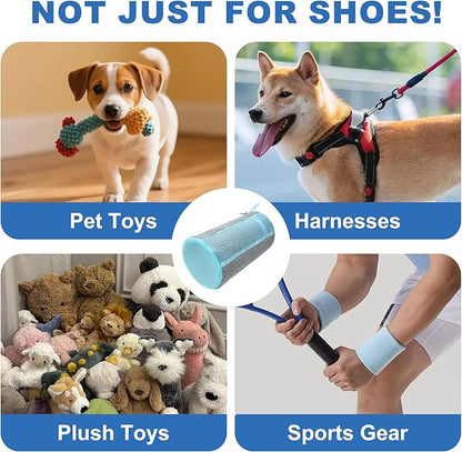 Shoe Washing Machine Bag, 2PCS Reusable Shoe Bag for Washing Machine, 360° Deep Cleaning Shoe Washing Bag for Sneakers, Laundry Shoe Bag for Washer & Dryer, Fits All Shoe Types (LIGHT GREY)