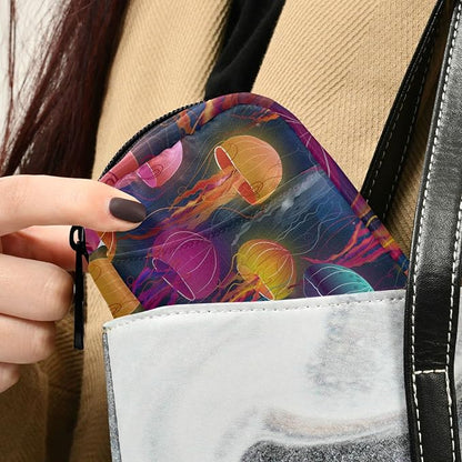 Cute Pill Organizer Weekly Travel Pill Box 7 Day Large Capacity Pill Dispenser with 8 Pill Container Daily Pill Box Organizer Vitamin Holder Pill Bottle Organizer Small Pill Case Jellyfish