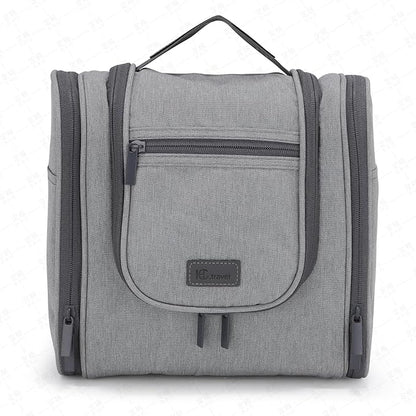 Hanging Toiletry bag & Makeup Bag for Travel, Water-Resistant Organizer Toiletries Bag with Separate Compartments, Travel Essentials Kit (Gray)