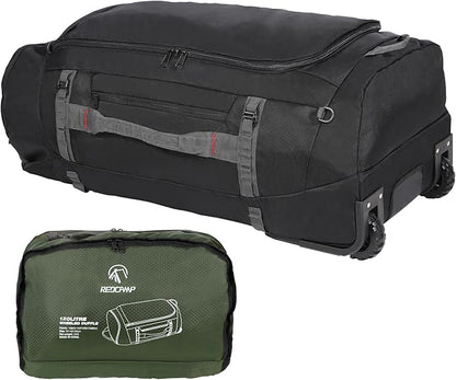 REDCAMP 85L/120L/140L Foldable Duffle Bag with Wheels, Large Travel Duffel Bag