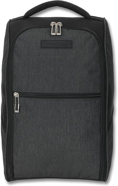 CaddyDaddy Premium Golf Shoe Bag with Ventilated Sides, Internal Shoe Divider, Zipper Closure, Nylon Material, Unisex, Fits Up to Men's Size 14
