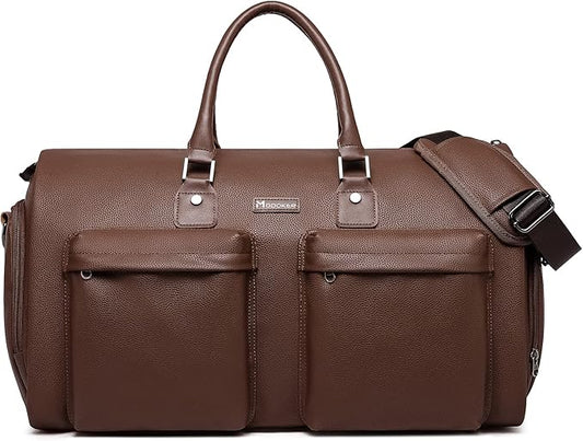 Modoker Garment Bags for Travel Carry on Duffle Bags for Airplane Weekender Suit Bags for Men Travel,2 in 1 Travel Duffel ang Garment Bags for Hanging Clothes,Black