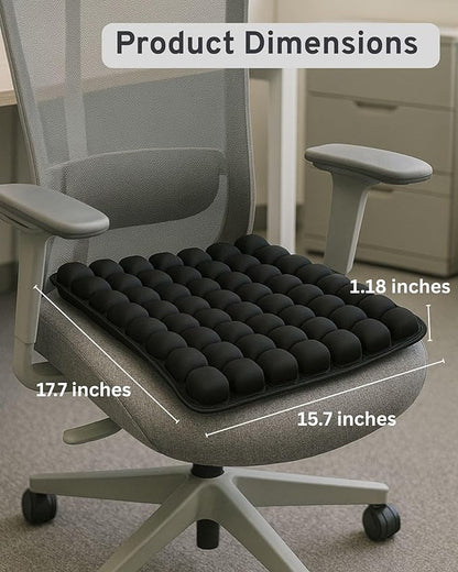 Travel Cushion – Airplane Seat Cushion for Air Travel | Inflatable Seat Cushion 56 Cells for Long Flights, Car, Office & Wheelchair | Lightweight, Ergonomic Pain Relief & Tailbone Support
