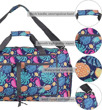 Woogwin Travel Duffel Bag Large Foldable Waterproof Overnight Bag for Beach Swim Bags Pool Sports Gym