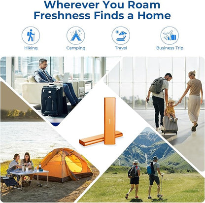 Wider Aluminum Toothbrush Travel Case, Portable Travel Toothbrush Holder, Durable Manual Toothbrush Box Container for Traveling, Bathroom, Camping, Business Trip, Orange