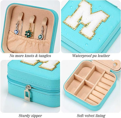 Parima Birthday Gifts for Women - Travel Jewelry Box, Aqua Blue