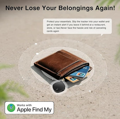 Air Tracker Tags - 4 Pack, Smart Bluetooth Tracker Tag Works with Apple Find My, 100dB Sound, Replaceable Battery, Keys Finder and Item Locator for Bags, Suitcase, Wallet, Backpack, Pet (iOS Only)