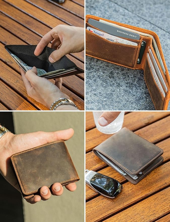 Handcrafted Genuine Leather Wallets, Minimalist Cardholders, and Passport Covers, Handmade Gift