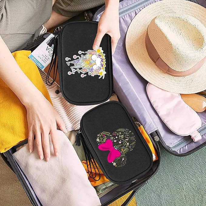 COSHAYSOO Travel Gifts for Women College Teen Girls Trip Favors Cute Birthday Gift Ideas, Electronics Cord Cable Organizer Bag Tech Case Gadgets Accessories Cruise Airplane Vacation Essentials, Ears