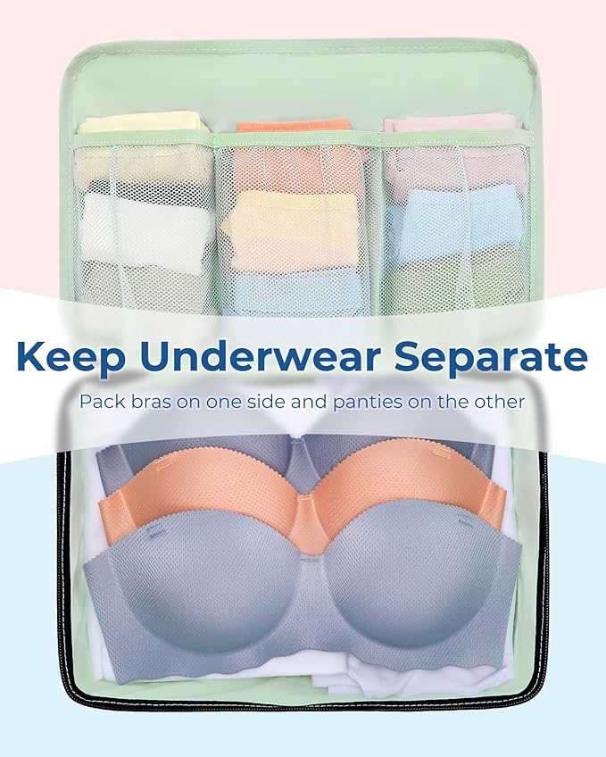 BAGSMART Compression Packing Cubes, 6 PCS Packing Cubes for Suitcases, Travel Bags Organizer for Luggage, Lightweight Packing Cube for Travel Essentials