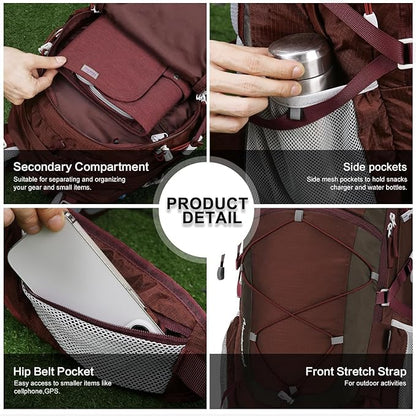 MOUNTAINTOP 25L/40L Hiking Backpack,Lightweight Travel Backpack for Men Women Outdoor Backpacking, Camping