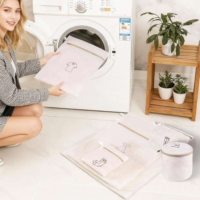 6-Piece Bag/Double-layer thickened mesh laundry bag/Essential items at home/Exquisite laundry bags suitable for clothes, trousers, socks and underwear