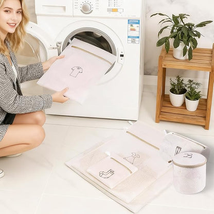 6-Piece Bag/Double-layer thickened mesh laundry bag/Essential items at home/Exquisite laundry bags suitable for clothes, trousers, socks and underwear