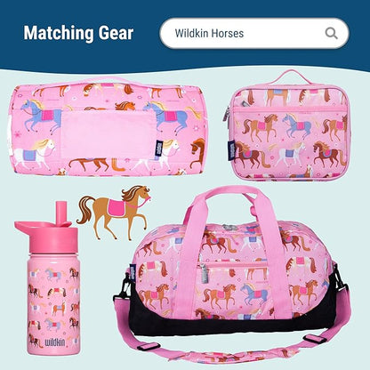 Wildkin 12-inch Kids Backpack – Padded, Adjustable, Ideal for Daycare & Travel - Horses
