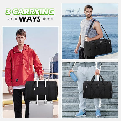 Sneaker Bag for Travel, Outdoor Sports Gym Bag Shoe Bags for 4 Pairs of Sneakers up to Size 14, Travel Duffel Bags with 3 Adjustable Dividers & Shoulder Strap, Sneakerhead Gift