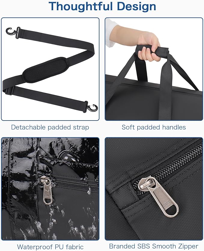 80L Large Duffle Bag for Travel, Urtala 26” Travel Duffle Bag for Men and Women, Foldable Traveling Duffel Bags with Shoes Compartment, Waterproof and Tear Resistant