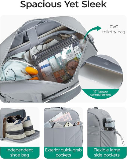 BAGSMART Gym Bag for Women, Duffle Bag for Travel with Wet Pocket, Lightweight Carry on Weekender Duffel, Water Resistant