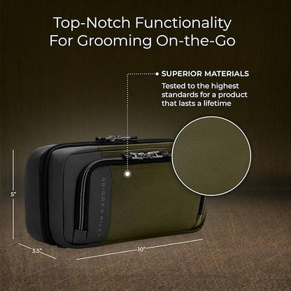 Briggs & Riley Toiletry Kit - Travel Bags for Women & Men, Organizer for Vacation, Dopp Kit for Bathroom Accessories, Makeup, & Skincare