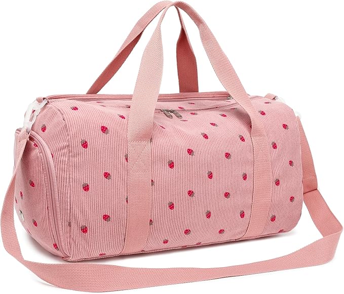 BLUBOON Duffle Bag Girls Kids Cute Gym Bag with Shoes Compartment & Wet Separation Waterproof Sports Overnight Travel Bag