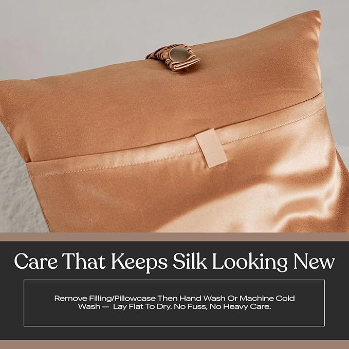 Lunya Washable Silk Travel Pillow – Soft Mulberry Silk Neck Pillow with Zipper Pillow Insert, Adjustable Fill, and Snap Straps – Travel Essential for Plane, Car, or Home - Hidden Nest - One Size