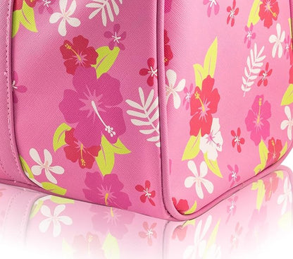 Disney Stitch Mini Duffle Bag for Girls | Small Travel Bag with Hawaiian Print | Lightweight Disney Overnight Bag with Adjustable Strap | Ages 3+