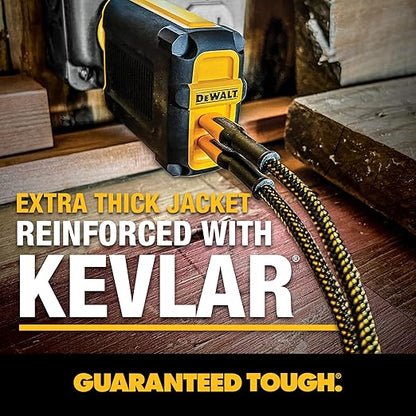 DEWALT Heavy Duty 100W USB C Cable, Jobsite 100 Watt USB C Cable, High Speed Type-C to Type-C, Fast Charge PD USBC Fast Charging Cord for iPhone 17/16/15 Plus Pro Max MacBook iPad Samsung Galaxy, 6 ft