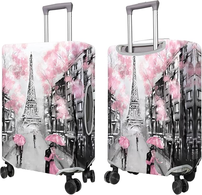 Travel Luggage Cover Suitcase Protector Fits 18-32 Inch Wheel Covers PatternedTravel Related Items Flower Luggage Protector Elastic M