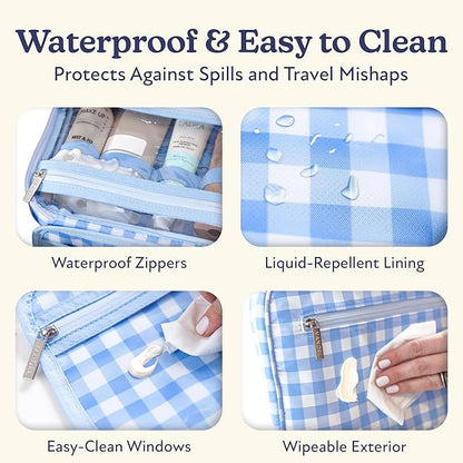 VANDEL Waterproof Hanging Toiletry Bag for Travelling, Hanging Makeup Organizer Bag, Cosmetic Travel Bags for Women Travel Toiletry Bags, Makeup Case Toiletries Organizer Hygiene Bathroom Shower Caddy