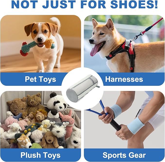 Shoe Washing Machine Bag, 2PCS Reusable Shoe Bag for Washing Machine, 360° Deep Cleaning Shoe Washing Bag for Sneakers, Laundry Shoe Bag for Washer & Dryer, Fits All Shoe Types (Off WHITE)