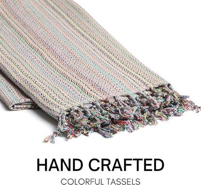 BAY LAUREL Turkish Beach Towel with Travel Bag 39 x 71 Quick Dry Sand Free Lightweight Large Oversized Towels Light