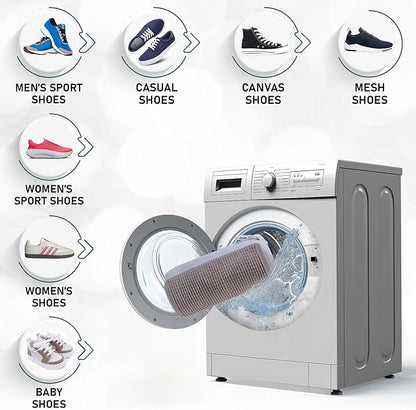 Premium Shoe Washing Machine Bag 2-Pack Reusable Laundry Wrap with Microfibers, Durable Invisible Zipper & Hanging Loop – Gentle Mesh Wash Bags for Sneakers, Tennis, Gym & Kids’ Shoes