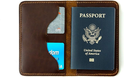 Leather Passport Cover, Field Notes Cover Wallet, Travel Passport Cover, Personalized Wallet Cover, Custom Full Grain Leather Passport, Passport Holder, Made in USA