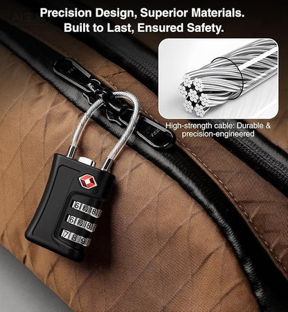 TSA Locks for Luggage, 3 Digit Combination, Suitcase Locks TSA Approved, Easy Read Dials, Luggage Locks for Suitcase, Toolbox, Backpack, Bag, Gym Locker