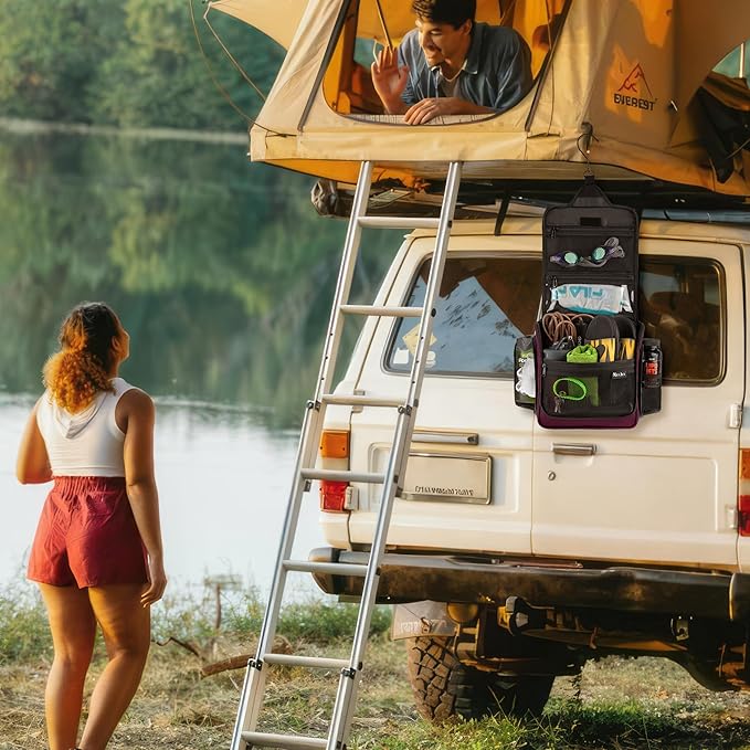Travel Toiletry Bag for Men and Women - (10.6”x10.6”x3.2”) Large Hanging Toiletry Organizer - Waterproof Hygiene Bag with Metal XXL Swivel Hook, with Sturdy Zippers and 19 Compartments for Toiletries