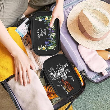 COSHAYSOO Travel Gifts for Women Electronics Tech Accessories Unique Practical Birthday Gift Ideas, Cord Cable Organizer Bag Case Pouch Traveling Vacation Cruise Airplane Gadgets Essentials, Floral