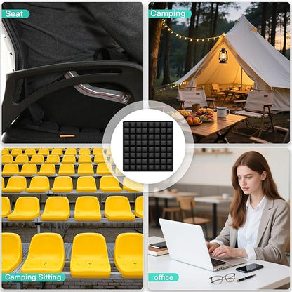 Nasheed Inflatable Airplane Seat Cushion for Travel, Suitable, Portable Inflatable 3D Air Cell Seat Cushions for Airplanes, Office Chairs, Wheelchairs, Cars, Stadiums