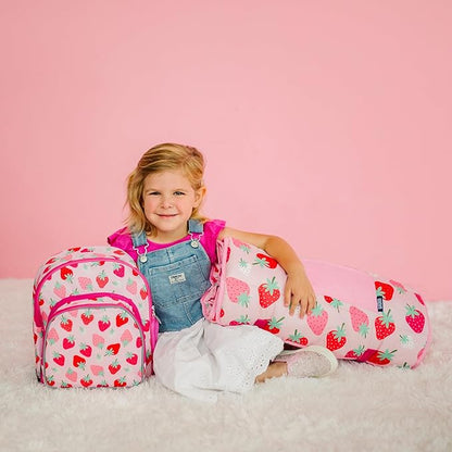 Wildkin 12-inch Kids Backpack – Padded, Adjustable, Ideal for Daycare & Travel - Strawberry Patch