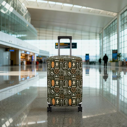 HYPER VENTURE Washable Luggage Cover - Fashion Suitcase Protector Fits 31-32 Inch Luggage (Wilderness Mark, XL)