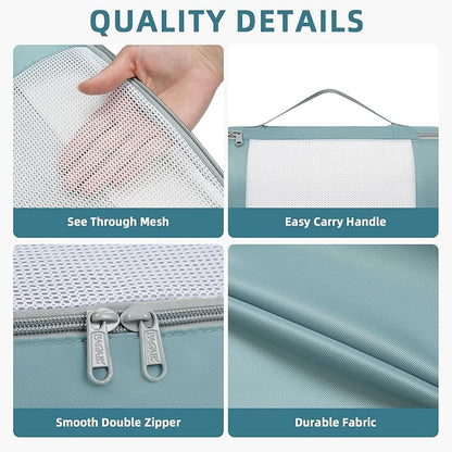 BAGAIL 6 Set/8 Set/10 Set Packing Cubes Various Sizes Packing Organizer for Travel Accessories Luggage Carry On Suitcase